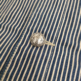 45R/45rpm ライ麦デニムのプティカバーオール 定価59400円 ジャケット 25SS ネイビー ホワイト レディース フォーティーファイブアールピーエム【中古】6-0210M♪