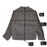 45R/45rpm ライ麦デニムのプティカバーオール 定価59400円 ジャケット 25SS ネイビー ホワイト レディース フォーティーファイブアールピーエム【中古】6-0210M♪