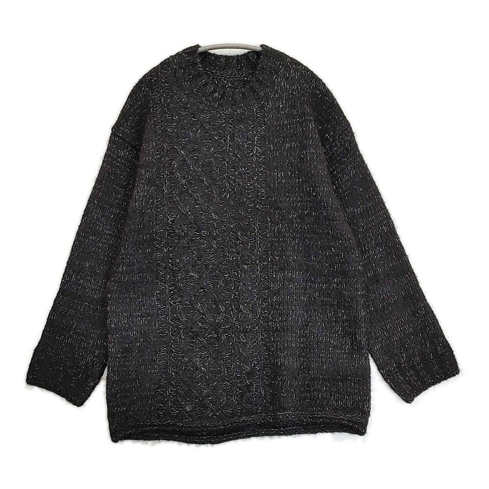 Yohji Yamamoto CABLE KNIT ROUND NECK CABLE KNIT PO 定価44660円 セーター ニット 24-25AW ブラック レディース ヨウジヤマモト【中古】6-0219T♪ Yohji Yamamoto CABLE KNIT ROUND NECK CABLE KNIT PO 定価44660円