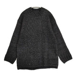 Yohji Yamamoto CABLE KNIT ROUND NECK CABLE KNIT PO 定価44660円 セーター ニット 24-25AW ブラック レディース ヨウジヤマモト【中古】6-0219T♪