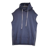REGULATION Yohji Yamamoto GAUZE FLEECY LINING R-HOODIE SWEAT パーカー 22SS ネイビー レディース レギュレーションヨウジヤマモト【中古】6-0317M♪