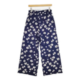 BAUM UND PFERDGARTEN ポリエステルイージーパンツ 花柄 フラワー パンツ ネイビー ホワイト レディース バウムウンドヘルガーテン【中古】6-0516M∞