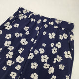 BAUM UND PFERDGARTEN ポリエステルイージーパンツ 花柄 フラワー パンツ ネイビー ホワイト レディース バウムウンドヘルガーテン【中古】6-0516M∞