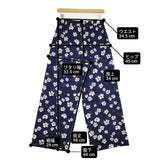 BAUM UND PFERDGARTEN ポリエステルイージーパンツ 花柄 フラワー パンツ ネイビー ホワイト レディース バウムウンドヘルガーテン【中古】6-0516M∞