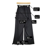HYKE STRETCH WIDE LEG PANTS 221-13190 044 サイズ1 ストレッチ イージー ワイド パンツ ブラック レディース ハイク【中古】6-0403M♪