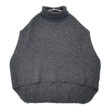 OLTA DESIGNS オルタデザインズ Turtleneck Poncho 定価28600円 025-44-703 アルパカ混 ポンチョ グレー レディース【中古】6-0802T∞