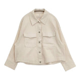 stola. ストレッチ素材 加工 デニムジャケット アイボリー レディース ストラ【中古】6-0516M∞