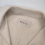 stola. ストレッチ素材 加工 デニムジャケット アイボリー レディース ストラ【中古】6-0516M∞