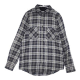 DIESEL チェック コットン ネル サイズXS 長袖シャツ グレー ホワイト レディース ディーゼル【中古】6-0801T∞