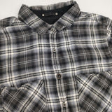 DIESEL チェック コットン ネル サイズXS 長袖シャツ グレー ホワイト レディース ディーゼル【中古】6-0801T∞