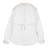 COMPTOIR DES COTONNIERS バンドカラー ストライプ プルオーバー ブラウス シャツ ホワイト レディース コントワーデコトニエ【中古】6-0516M∞