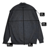 evam eva ウールタートルネック 定価30800円 E253K202 サイズM セーター ニット チャコールグレー レディース エヴァムエヴァ【中古】6-0219T♪