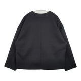 allureville サイズ2 スナップボタン ノーカラージャケット ブラック レディース アルアバイル【中古】6-0329M♪