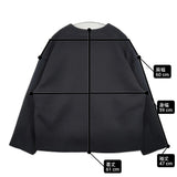 allureville サイズ2 スナップボタン ノーカラージャケット ブラック レディース アルアバイル【中古】6-0329M♪
