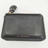 Anya Hindmarch ロープボウ カードケース レザー 名刺入れ ブラック レディース アニヤ・ハインドマーチ【中古】6-0530G∞