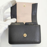 Anya Hindmarch ロープボウ カードケース レザー 名刺入れ ブラック レディース アニヤ・ハインドマーチ【中古】6-0530G∞