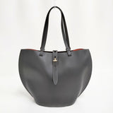 Furla Unica L ウニカ レザー トートバッグ ブラック レディース フルラ【中古】6-0219G♪