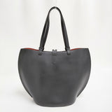Furla Unica L ウニカ レザー トートバッグ ブラック レディース フルラ【中古】6-0219G♪