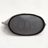 Furla Unica L ウニカ レザー トートバッグ ブラック レディース フルラ【中古】6-0219G♪