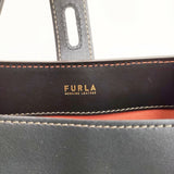Furla Unica L ウニカ レザー トートバッグ ブラック レディース フルラ【中古】6-0219G♪