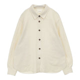 MIDIUMISOLID ポリエステルコットン シャツジャケット フェルトライク ジャケット 25AW オフホワイト レディース ミディウミソリッド【中古】6-0801T∞