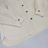 MIDIUMISOLID ポリエステルコットン シャツジャケット フェルトライク ジャケット 25AW オフホワイト レディース ミディウミソリッド【中古】6-0801T∞