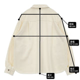 MIDIUMISOLID ポリエステルコットン シャツジャケット フェルトライク ジャケット 25AW オフホワイト レディース ミディウミソリッド【中古】6-0801T∞