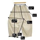 Midi-umi コーデュロイバルーンパンツ イージー ワイド パンツ 25AW ベージュ レディース ミディウミ【中古】6-0219T♪