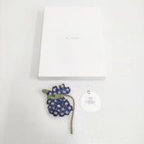 la fleur 新品 primura corsage コサージュ b2552 記憶の海 定価22000円 ブローチ ブルー ホワイト レディース ラフルール【中古】6-0219G♪