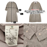 mina perhonen pebble sa3153 サイズ38 刺繍 シルク ヤク アシンメトリー 変形 ワンピース グレー レディース ミナペルホネン【中古】6-0916T♪