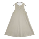 BEARDSLEY 未使用品 ブークレフレアーワンピース 2WAY ノースリーブ 定価24200円 ワンピース グレージュ レディース ビアズリー【中古】6-0219S♪