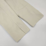 green label relaxing スフレットノーラペルジャケット ストレッチ 定価18700円 サイズ38 ノーカラージャケット クリーム レディース グリーンレーベルリラクシング【中古】6-0329M♪