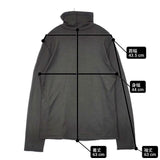 JURGEN LEHL 日本製 ウールハイネック サイズL J0153UB106 長袖Ｔシャツ カットソー ロンＴ チャコールグレー レディース ヨーガンレール【中古】6-0801T∞