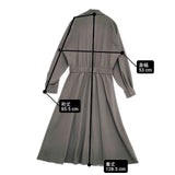 DAMA collection カシュクール ワンピース グレー レディース ダーマコレクション【中古】6-0509M∞