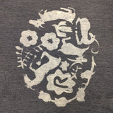 45R/45rpm 影色納戸 インディゴ 天竺の908馬モック 動物柄 花 長袖Ｔシャツ カットソー ロンＴ ネイビー レディース フォーティーファイブアールピーエム【中古】6-0622M∞
