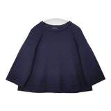 TOMORROWLAND collection 圧縮天竺プルオーバー 定価16200円 ブラウス シャツ ネイビー レディース トゥモローランド【中古】6-0801T∞