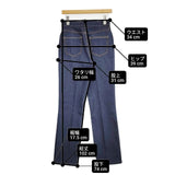 N.O.R.C 新品 ストレートデニムパンツ 定価16000円 センタープレス サイズ26 デニムパンツ ネイビー レディース ノーク【中古】6-0509G∞