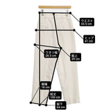 uncrave 新品 センタープレス テーパード スラックス 定価17930円 パンツ オフホワイト レディース アンクレイヴ【中古】6-0509G∞