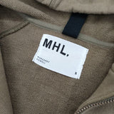 MHL. DRY LOOPBACK JERSEY 595-3269511 ハーフジップ パーカー 23AW ブラウン レディース エムエイチエル【中古】6-0523M∞