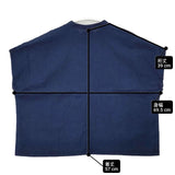 clip.tab インディゴシャンブレードルマンシャツ フリル ブラウス シャツ ネイビー レディース クリップタブ【中古】6-0611S∞