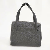 GUCCI オールドグッチ オーストリッチ レザーハンドバッグ ヴィンテージ トートバッグ ブラック レディース グッチ【中古】6-0509G∞