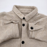 MITTAN ウールシルクキャメルシャツ 定価46200円 SH-108 サイズ3 白茶 長袖シャツ 25AW ベージュ レディース ミタン/ミッタン【中古】6-0219T♪
