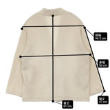 MITTAN スーパー120's ウール裏毛カーディガン 定価30800円 T-31 白茶 サイズ1 25AW ベージュ レディース ミタン/ミッタン【中古】6-0219T♪