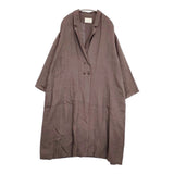 atelier Roughatour ラフアトゥール リネンロングコート コート ブラウン レディース【中古】6-0403M♪