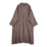 atelier Roughatour ラフアトゥール リネンロングコート コート ブラウン レディース【中古】6-0403M♪