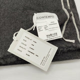 YAECA CONTEMPO 新品 カシミヤ100％ 定価52800円 51953 ストール チャコールグレー レディース ヤエカコンテンポ【中古】6-0227T♪#