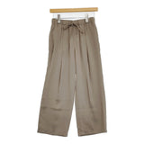 Spick and Span サテンイージーパンツ 定価13200円 サイズ36 ワイド パンツ ベージュ レディース スピックアンドスパン【中古】6-0403M♪