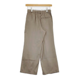 Spick and Span サテンイージーパンツ 定価13200円 サイズ36 ワイド パンツ ベージュ レディース スピックアンドスパン【中古】6-0403M♪
