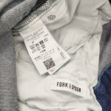 FORK&SPOON JFデニムストレートパンツ コットン サイズ2 DFA6-24V066 デニムパンツ 25AW ブルー レディース フォークアンドスプーン【中古】6-0227G♪