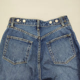 FORK&SPOON JFデニムストレートパンツ コットン サイズ2 DFA6-24V066 デニムパンツ 25AW ブルー レディース フォークアンドスプーン【中古】6-0227G♪
